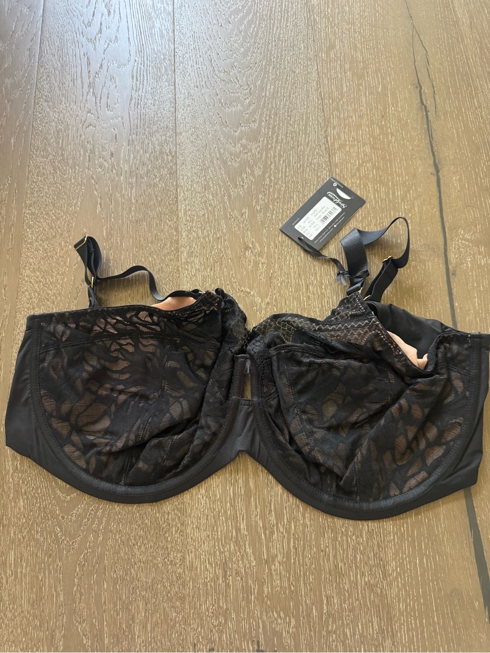 Sculptresse Sophia black lace full cup bra